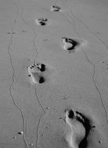 Footprints in the sand