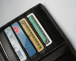 Cards in a wallet 
