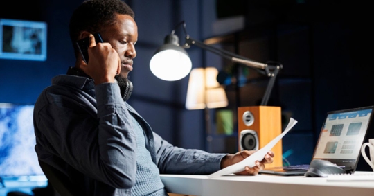 man negotiating debt with creditor