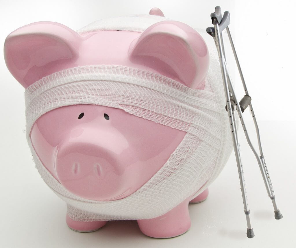 Injured Piggy Bank