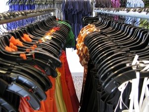 Clothing on hangers