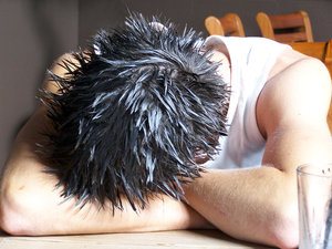 Man with Head Down