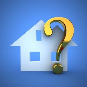House with question mark graphic