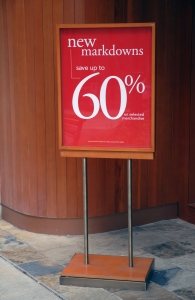 60% off sale sign